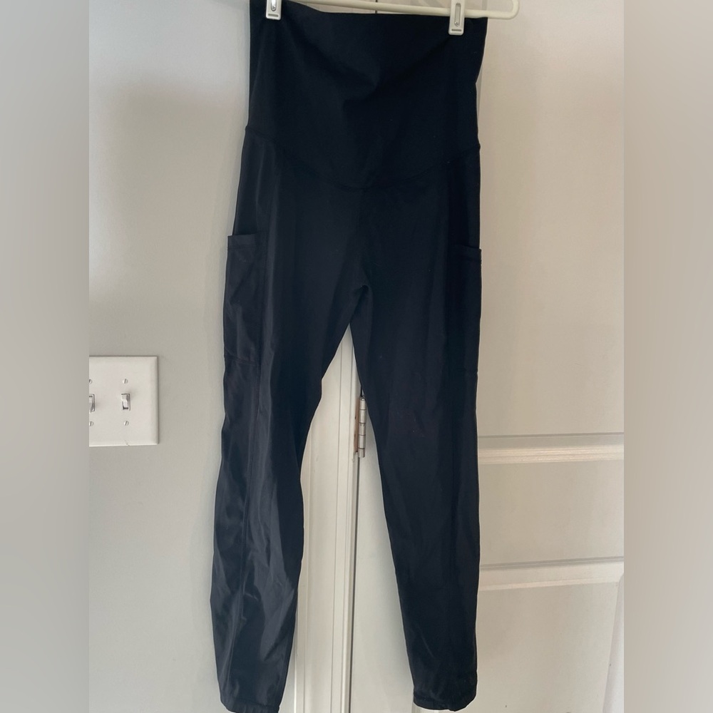 Quince Black Maternity Leggings